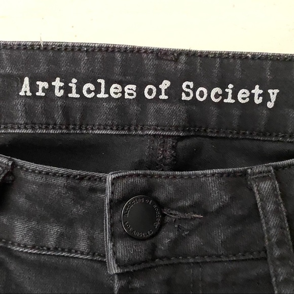 Articles Of Society Stephanie Step Hem Black Ankle Jeans - Picture 3 of 13